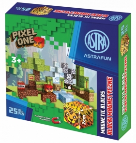 Zestaw klocków magnetycznych AstraFun Pixel One Dżungla - 25 el.